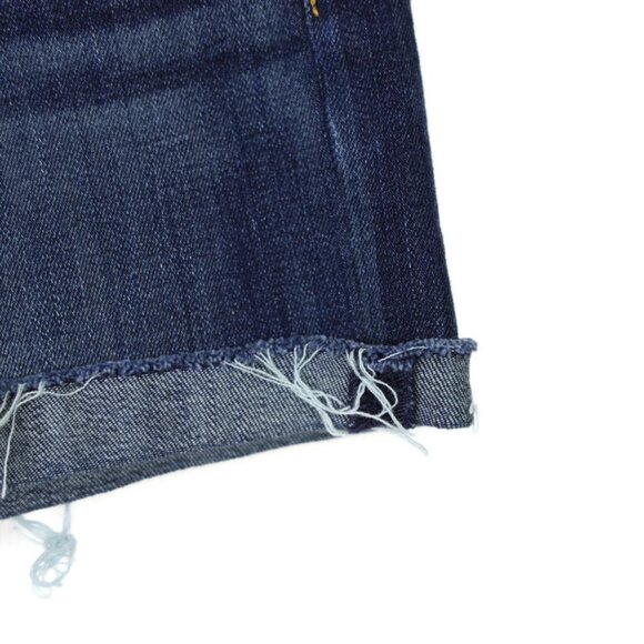 American Eagle Cut Off Jean Shorts Super Stretch Size 4 Dark - Picture 5 of 5